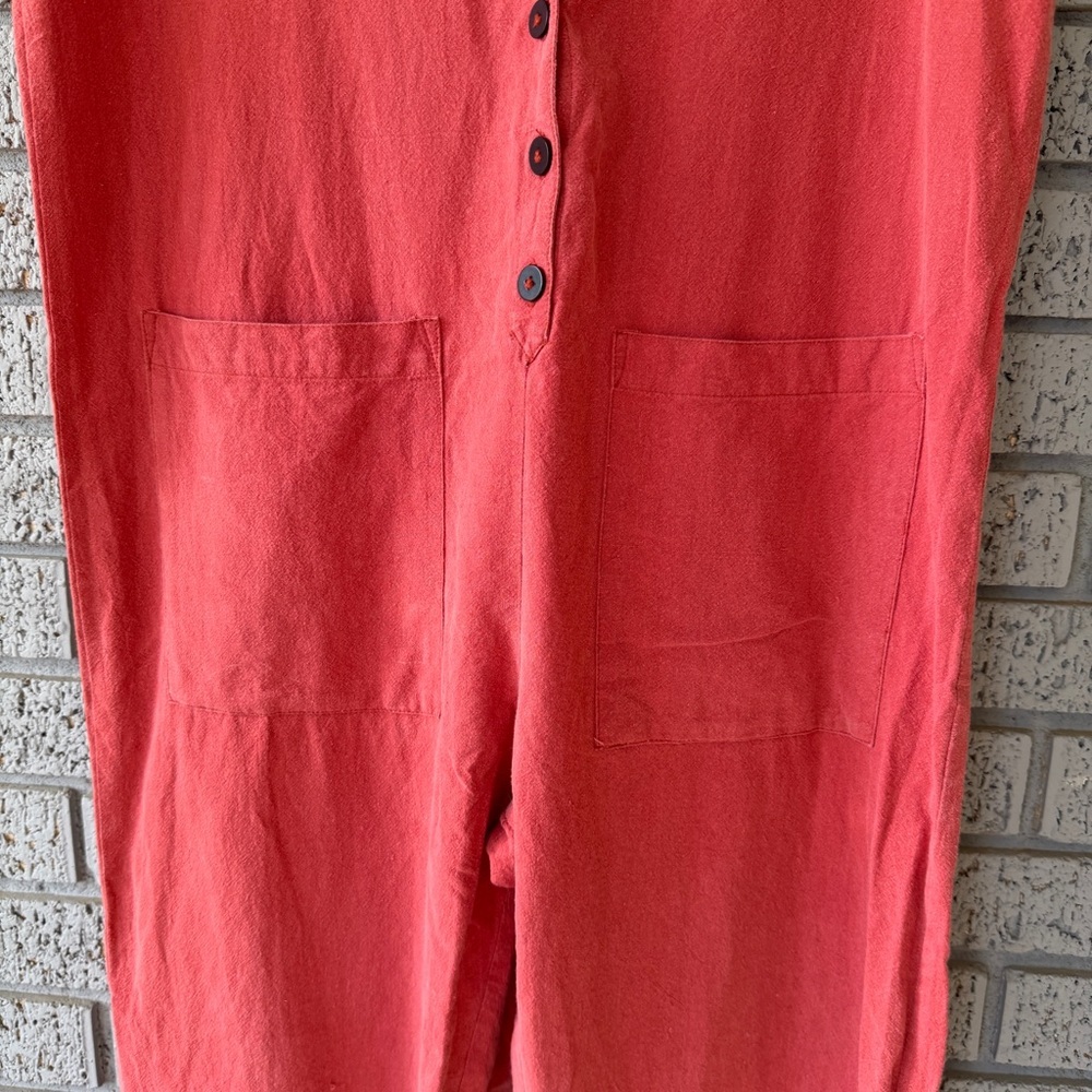 Happy French Gang Natural Texture Jumpsuit S/M LagenLook Boho Romper - Picture 4 of 13